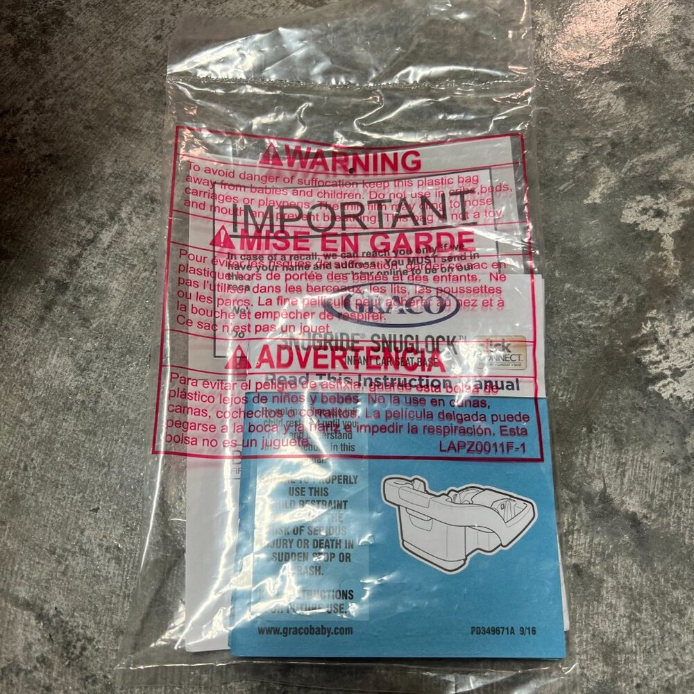 NEW - NWT Graco BASE ONLY - Graco SnugRide SnugLock Infant Car Seat Base. - Picture 10 of 12